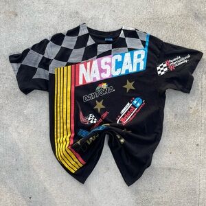 Vintage NASCAR All Over Print T Shirt 90s Racing Tracks USA Largest